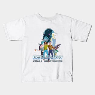 Best in Galaxy Book Cover - Characters and Logo Kids T-Shirt